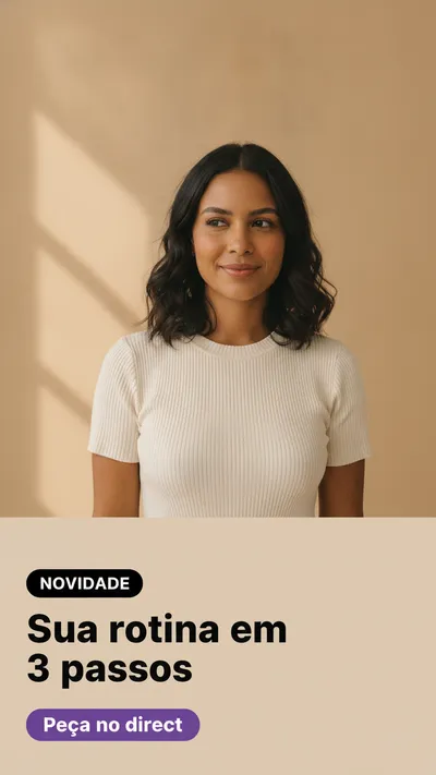 O mesmo post em 9:16 para o story: a foto ocupa a tela inteira e o texto desce para o rodapé.