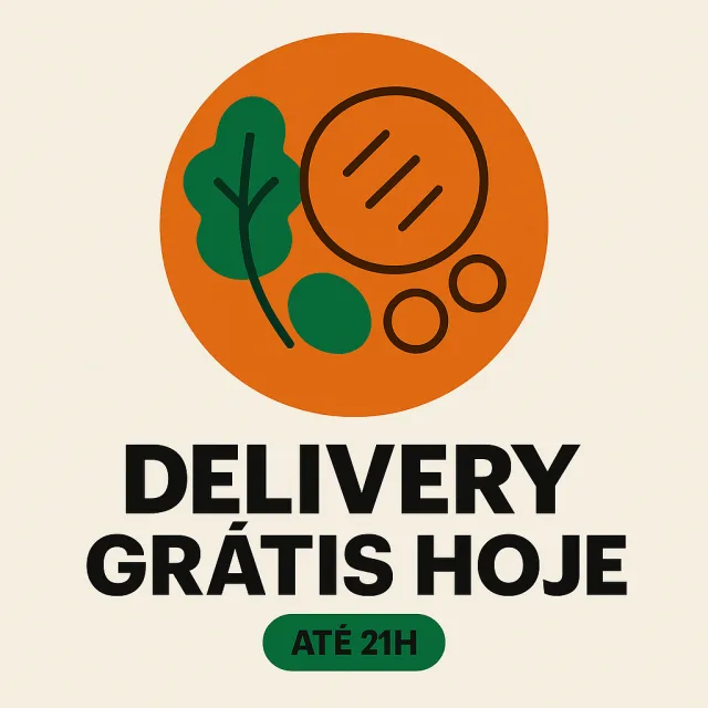 Post de restaurante com ilustração de prato e a chamada "Delivery grátis hoje".